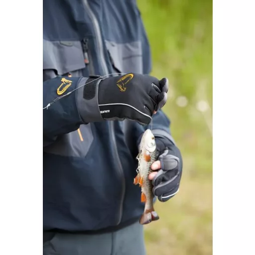 Savage Gear Softshell Winter fekete kesztyű XL