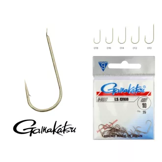  Gamakatsu LS-1310B 18-as bronz lapkás szakállas horog 25 db/csomag
