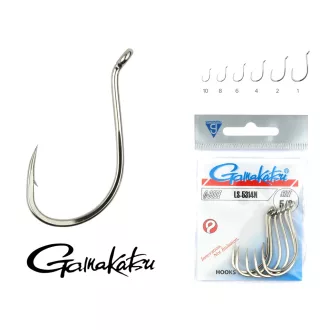   Gamakatsu LS-5314N 4-es ezüst füles szakállas horog 10 db/csomag