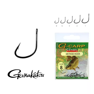   Gamakatsu G-Carp method 6-os fekete füles szakállas horog 10 db/csomag