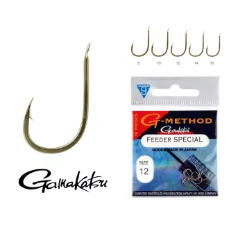   Gamakatsu feeder Special 8-as bronz lapkás szakállas horog 10 db/csomag