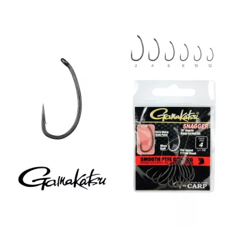   Gamakatsu G-Carp Snagger 8-as fekete füles szakállas horog 10 db/csomag