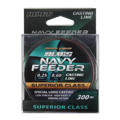 Nevis Navy Feeder 0,25 mm 300 m barna monofil főzsinór