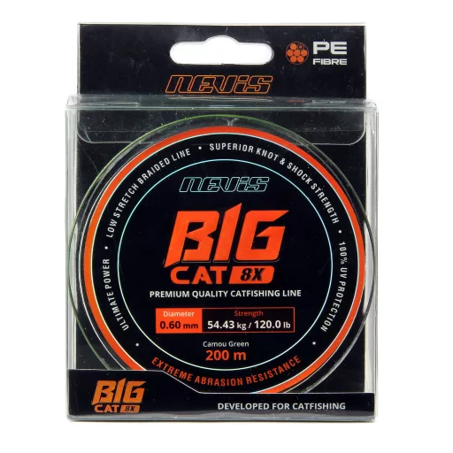 Nevis Big Cat 0,60 mm 200 m zöld fonott főzsinór