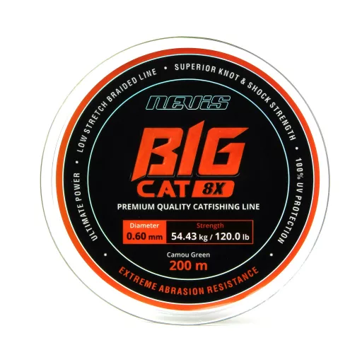 Nevis Big Cat 0,80 mm 200 m zöld fonott főzsinór