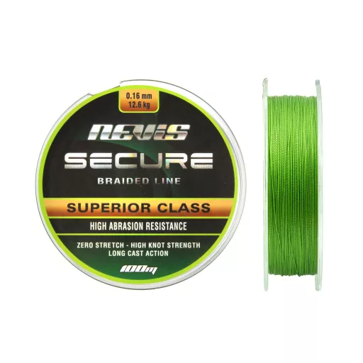 Nevis Secure Braided 0,18 mm 100 m zöld fonott főzsinór