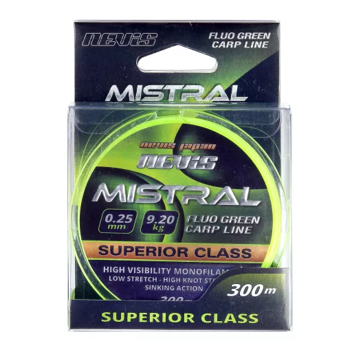 Nevis Mistral Fluo 0,35 mm 300 m fluo zöld monofil főzsinór