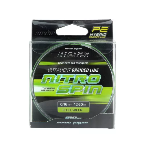 Nevis Nitro Spin 0,10 mm 100 m fluo zöld fonott főzsinór