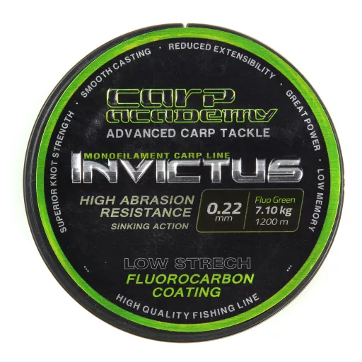 Carp Academy Invictus 0,25 mm 1200 m fluo zöld monofil főzsinór