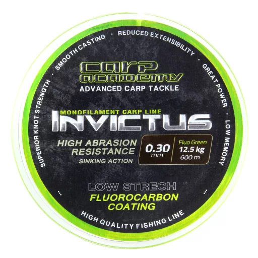 Carp Academy Invictus 0,22 mm 600 m fluo zöld monofil főzsinór
