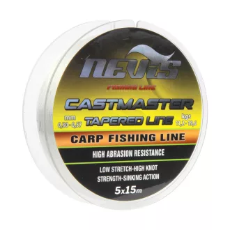   Nevis Castmaster Tapered Line 0,23–0,57 mm 5 × 15 m átlátszó felvastagodó monofil dobóelőke
