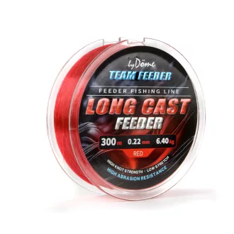   By Döme Team Feeder Long Cast 0,22 mm 300 m piros monofil főzsinór