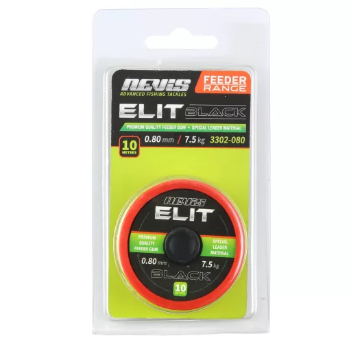 Nevis Elit fekete feeder gumi 1 mm 10 m 10 kg erőgumi