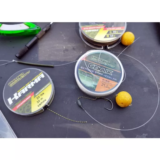 Carp Academy Karma Hooklink 20 m 20 lb terepmintás fonott előkezsinór