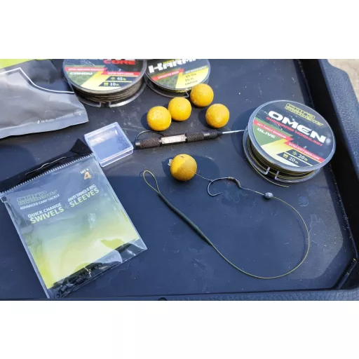 Carp Academy Omen Skinbraid Olive 20 m 20 lb fonott előkezsinór