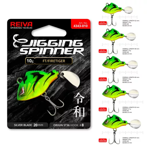 Reiva Jigging Spinner FT (Firetiger) 15 g tail spinner