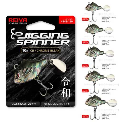 Reiva Jigging Spinner CB (Chrome küsz) 18 g tail spinner