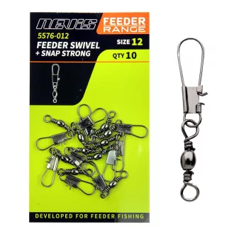 Nevis 12 karabineres feeder forgókapocs 10 db/csomag