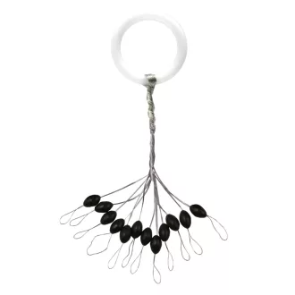 Nevis feeder S 4 × 2 mm fekete stopper 10 db/csomag