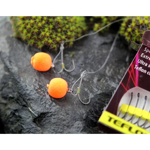Carp Academy Teflon XS-3 8-as fekete bojlis szakállas horog 10 db/csomag