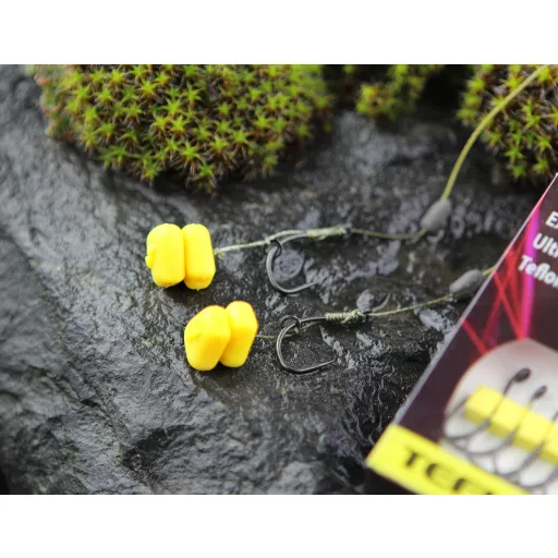Carp Academy Teflon XS-5 4-es fekete bojlis szakállas horog 10 db/csomag