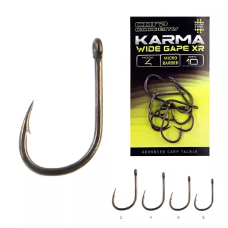   Carp Academy Karma Wide Gape XR 6-os fekete bojlis szakállas horog 10 db/csomag