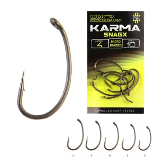   Carp Academy Karma SnagX 2-es fekete bojlis szakállas horog 10 db/csomag