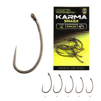   Carp Academy Karma Snagx BB 4-es fekete bojlis szakáll nélküli horog 10 db/csomag
