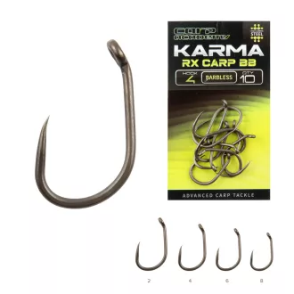   Carp Academy Karma RX Carp BB 8-as fekete - teflon bojlis szakáll nélküli horog 10 db/csomag