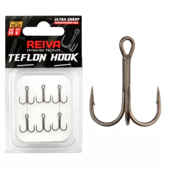 Reiva Teflon 10-es hármas horog 6 db/csomag