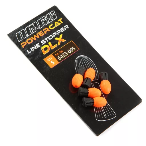 Nevis Zsinór DLX 7 × 16 mm fekete és fluo narancs harcsázó stopper 5 db/csomag