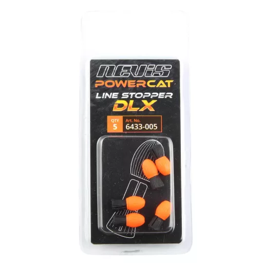 Nevis Zsinór DLX 7 × 16 mm fekete és fluo narancs harcsázó stopper 5 db/csomag