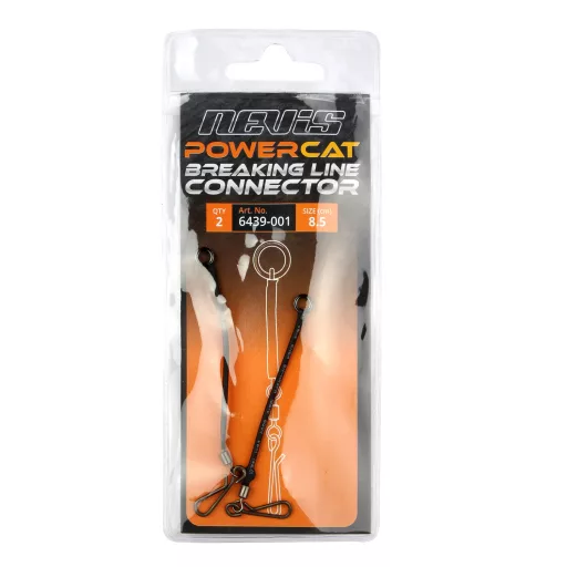 Nevis Szakítózsinór 85 mm fekete harcsázó forgókapocs 2 db/csomag