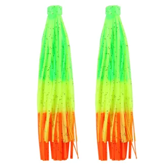   Reiva Silicon Skirt Zöld-Citrom-Narancs 9 cm 2 db/csomag harcsázó vertikális csali