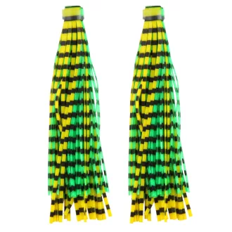   Reiva Silicon Skirt Sárga-Zöld-Fekete 9 cm 2 db/csomag harcsázó vertikális csali
