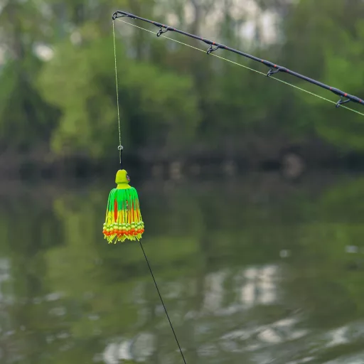 Nevis Bullet Head teaser Piros-Fehér-Zöld 150 g harcsázó vertikális csali