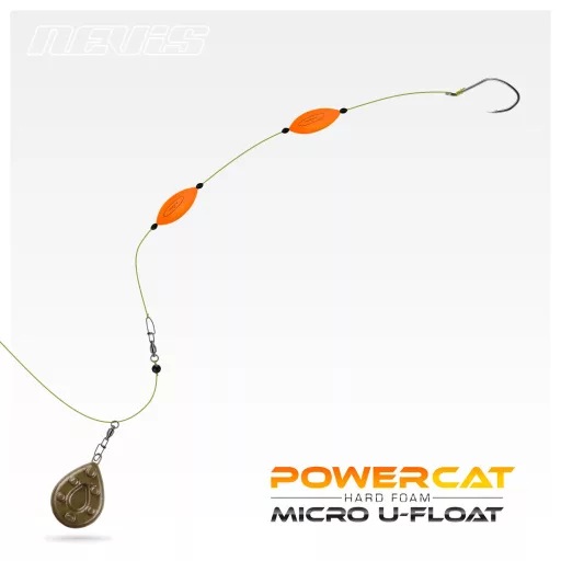 Nevis Powercat micro U-float 3 g narancs fluo narancs úszó 2 db/csomag