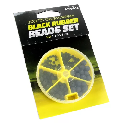 Carp Academy ütköző gyöngy szett 3396 2–6 mm fekete ütköző gyöngy