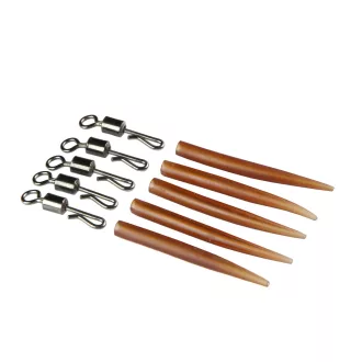   Carp Academy Gyorscsatlakozó szilikoncsővel L 356417 3,5 cm gubancgátló cső 5 db/csomag