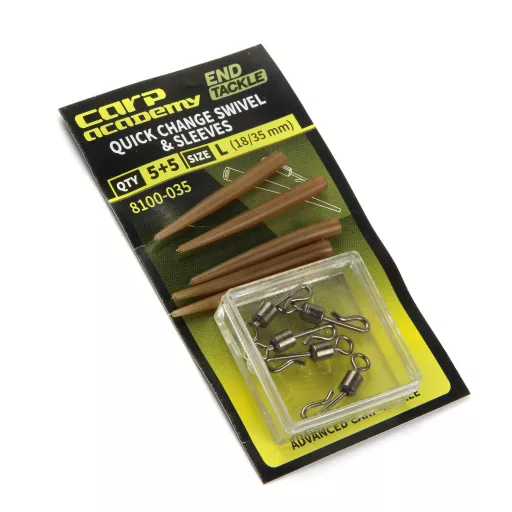 Carp Academy Gyorscsatlakozó szilikoncsővel L 356417 3,5 cm gubancgátló cső 5 db/csomag