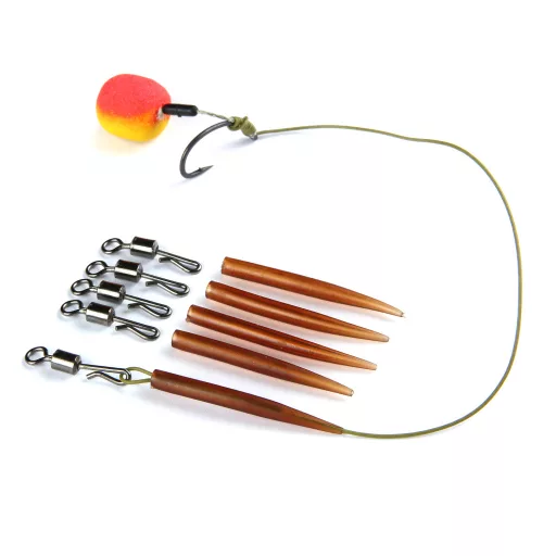 Carp Academy Gyorscsatlakozó szilikoncsővel L 356417 3,5 cm gubancgátló cső 5 db/csomag