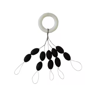 Nevis fekete XXL 8 × 5 mm stopper 10 db/csomag