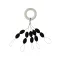 Nevis fekete XXL 8 × 5 mm stopper 10 db/csomag