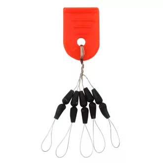 Nevis feeder M (7 mm) fekete stopper 5+5 db/csomag
