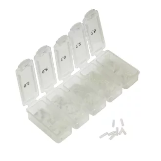   Nevis szilikon cső készlet 6 0,6 cm átlátszó úszórögzítő szilikon 240 db/csomag