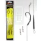 Carp Academy Line Aliger 6-os 25 cm fekete szakállas előkötött horog 2 db/csomag