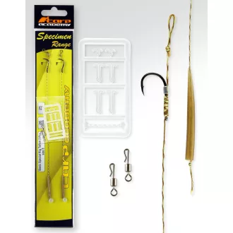   Carp Academy Basic Special Teflon 4-es 25 cm fekete szakállas előkötött horog 2 db/csomag