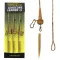 Carp Academy Run Rig 35 lb 75 cm világosbarna ólombetétes szerelék csúszó ólomrögzítéssel 3 db/csomag