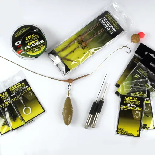 Carp Academy Run Rig 35 lb 75 cm világosbarna ólombetétes szerelék csúszó ólomrögzítéssel 3 db/csomag