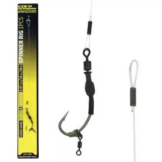   Carp Academy Spinner Curved Shank 2-es 14 cm fekete szakállas előkötött horog 1 db/csomag